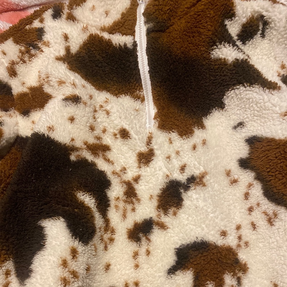 Cow print sweater